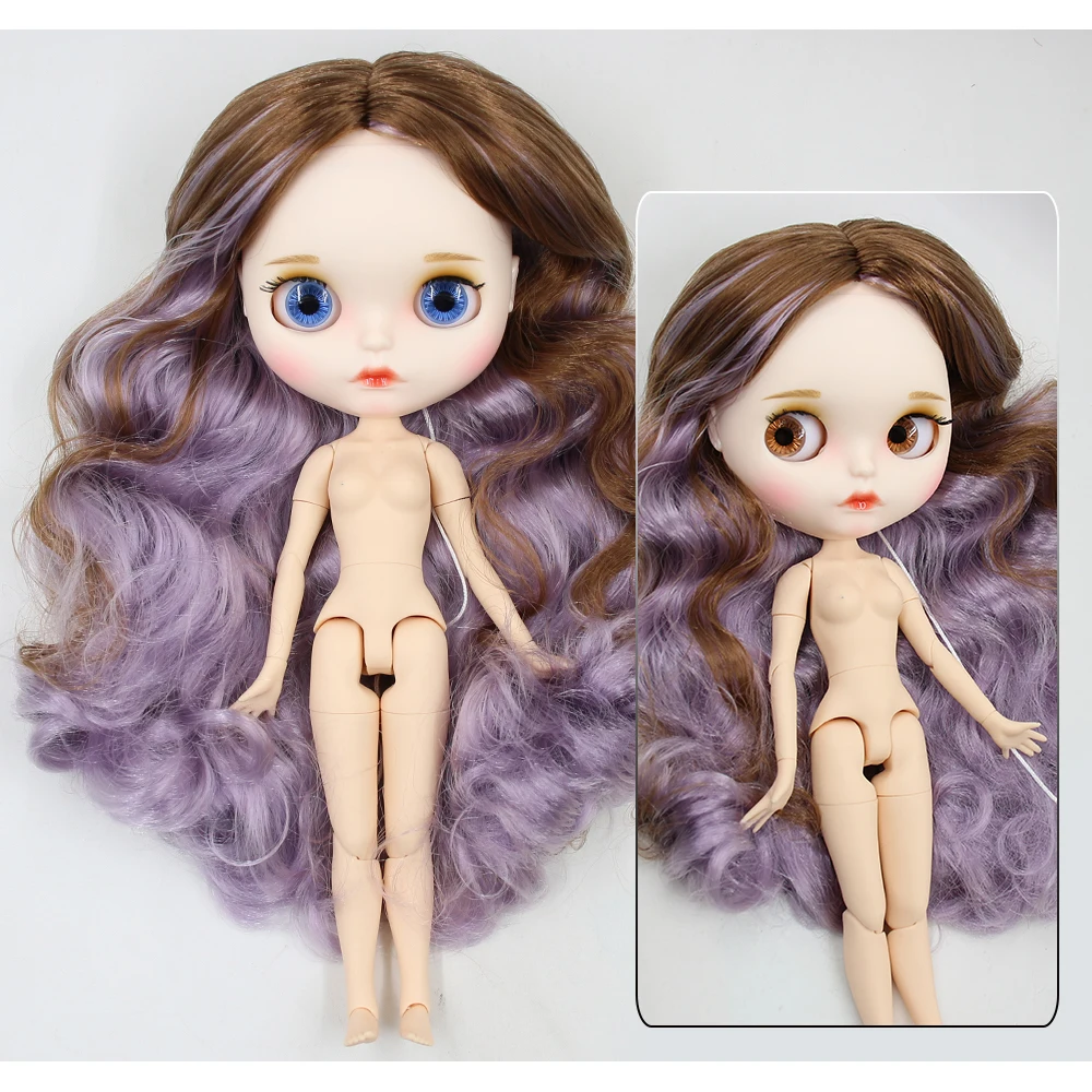 Neo Blythe Doll with Multi-Color Hair, White Skin, Matte Pouty Face & Custom Jointed Body 1