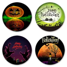 Круглый Ковер 3D напечатанный для Хэллоуина череп Тыква ковер с рисунком ковер для гостиной спальни балкона компьютерный стол стул площадь коврик