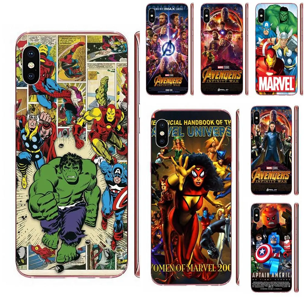 Marvel Superheroes Diy Colorful Printing Tpu For Xiaomi Mi3 Mi4 Mi4C Mi4i Mi5 Mi 5S 5X 6 6X 8 SE Pro Lite A1 Max Mix 2 Note 3 4 | Мобильные