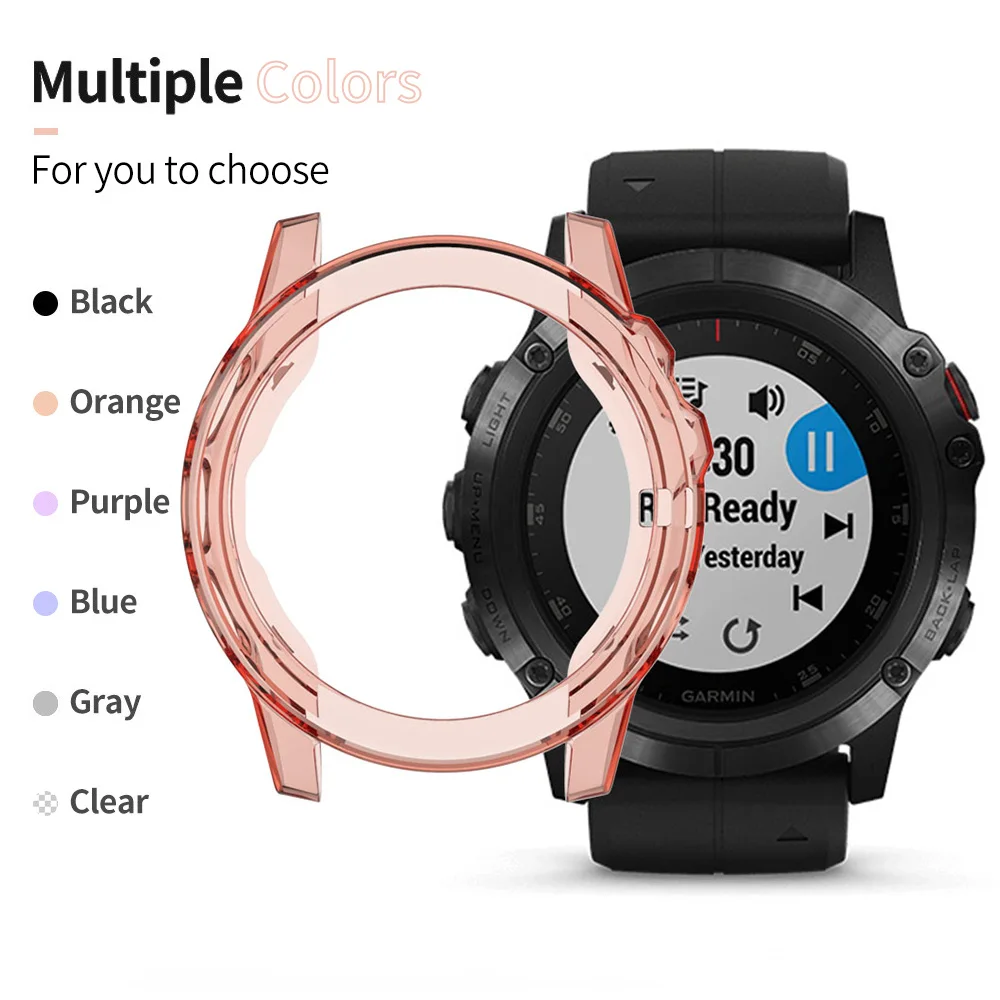 Мягкий легкий защитный чехол для Garmin Fenix 5X чехол TPU бампер для Fenix 5 X умный корпус для часов аксессуары
