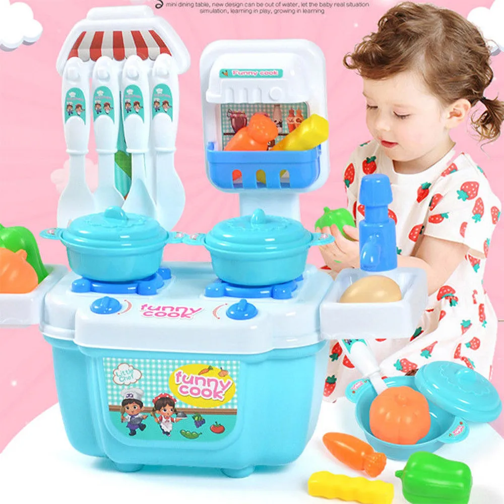 22 pièces semblant cuisine jouer enfants fille jouet jeu de rôle Mini Simulation ustensiles de cuisine vaisselle ustensiles de cuisine pour enfant jouet cadeaux