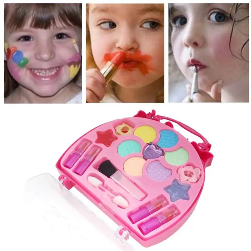 Детский набор для макияжа, игрушка для ролевых игр, принцесса, розовый макияж, безопасность, нетоксичный набор для детей дошкольного возраста, красивые косметические игрушки для девочек, подарки