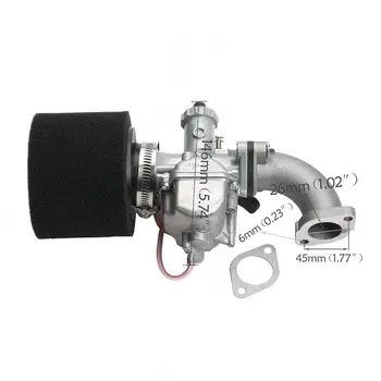 

Real Mikuni VM22 26mm Carburetor Intake Manifold Pipe Air Filter for 110cc 125cc 140cc Motorcycle Pit Dirt Bike