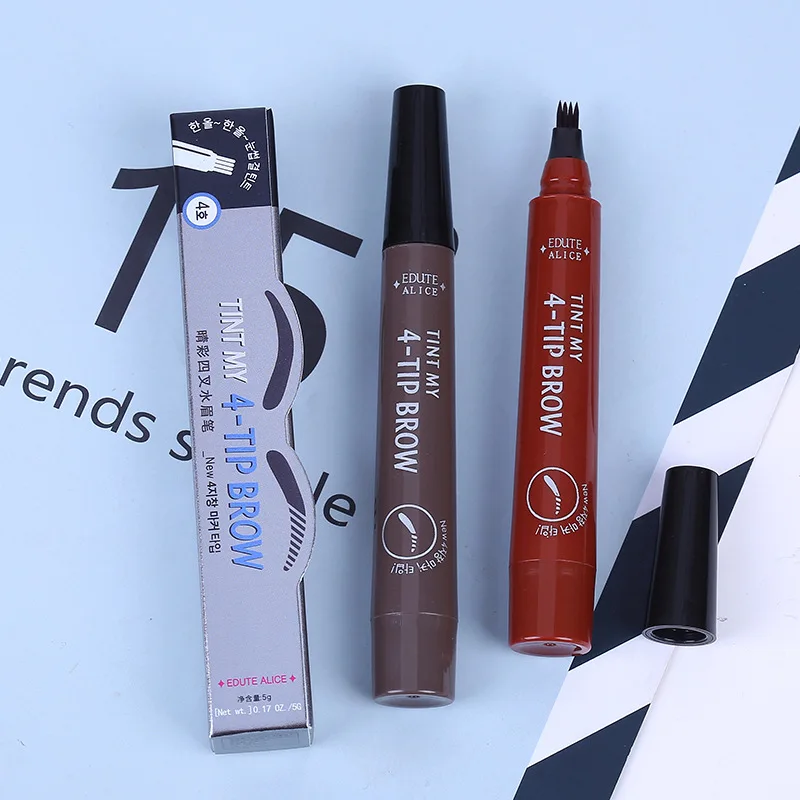Microblading карандаш для бровей водонепроницаемый вилка кончик бровей Карандаш для татуировки длительный Профессиональный тонкий эскиз жидкий карандаш для бровей
