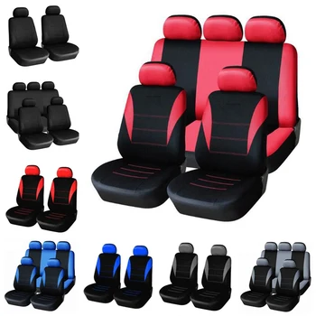

Car Seat Covers Set Polyester Fabric Auto Protect Covers Universal Fits Most Cars Covers Car Seat Protector