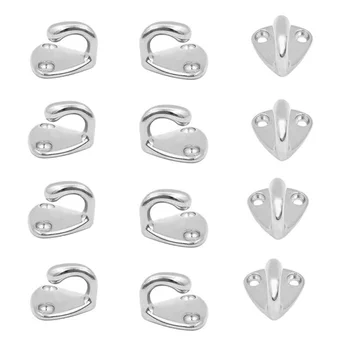 

Dress Coat Hat Hooks Wall Mounted Organizer 12pcs Stainless Steel Door