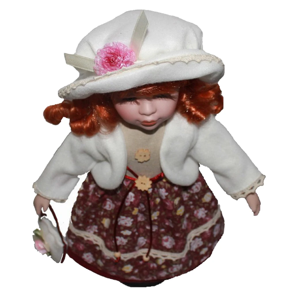 Porcelain Doll Girl Figures With Adjustable Display Support Victorian Female Figures Collections Beautiful Figurines Statues