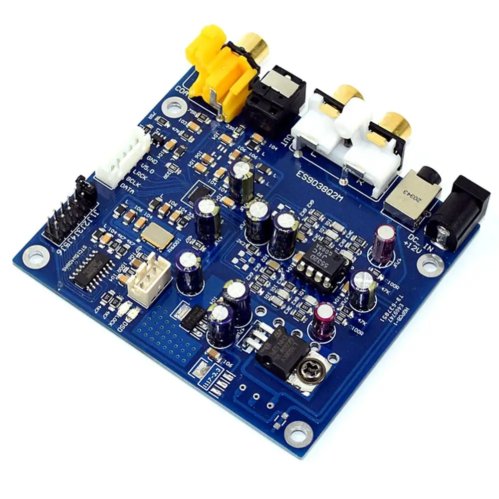 ES9038 Q2M I2S DSD Fiber Coax DAC Input Decoder Board YJ