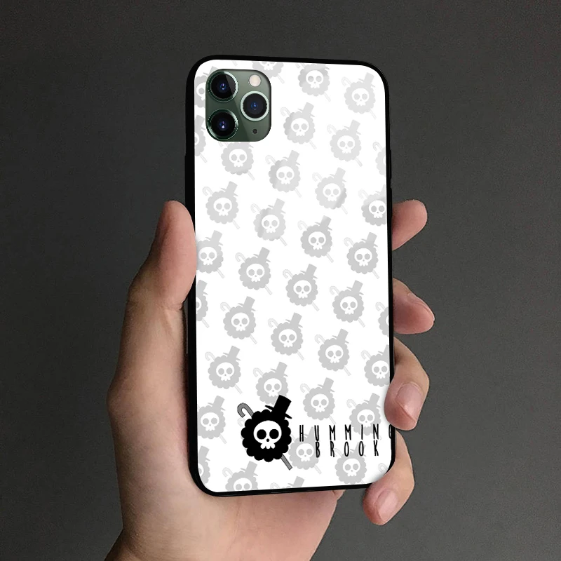 Soul King Brook one piece Аниме мягкий силиконовый стеклянный чехол для телефона, чехол для iPhone 6 6s 7 8 Plus X XR XS 11 Pro max - Цвет: OPBROOK 6