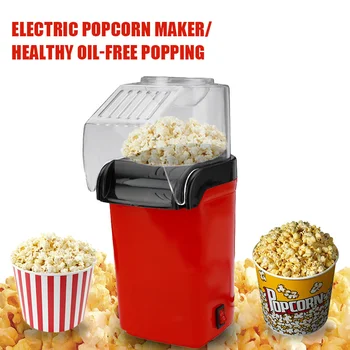 

220V Electric Corn Popcorn Maker Household Auto Mini Hot Air Popcorn Making Machine DIY Corn Popper Children Christmas Gift