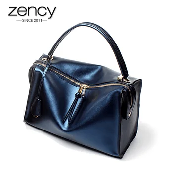 

Zency 100% Genuine Leather Luxury Women Handbag Large Capacity Casual Tote Lady Shoulder Messenger Bag Fashion Shopping Bags