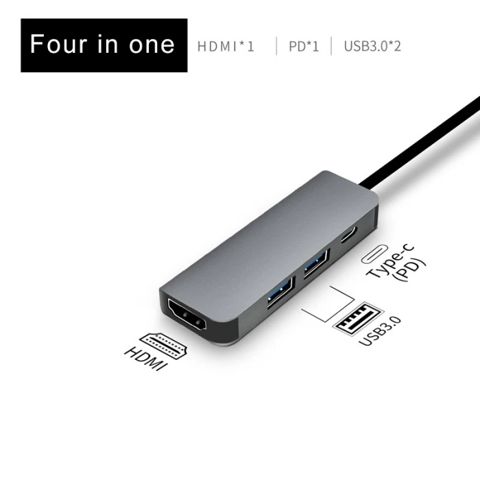 Тип-c к HDMI концентратор RJ45 USB3.0 TF SD аудио PD многофункциональный адаптер для MacBook Pro LHB99