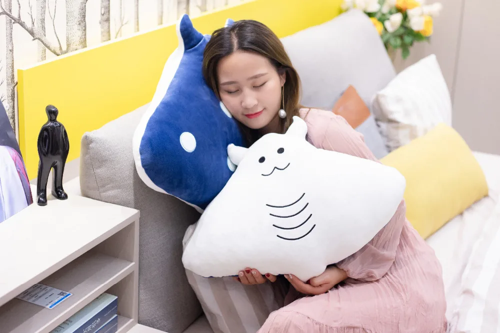 Новое поступление милые морские животные Manta Ray плюшевые подушки Обучающие летающие лучи игрушки для детей