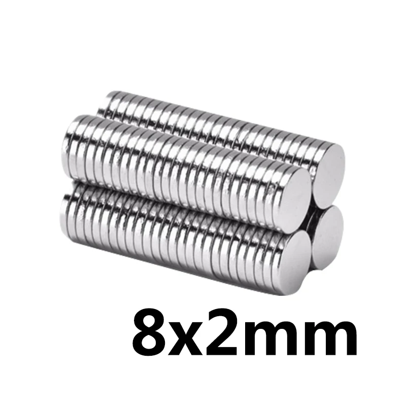

200/500/1000 PCS Neodymium Disc Magnets 8*2mm N35 Super Strong Powerful Rare Earth Round 8mm x 2mm Small