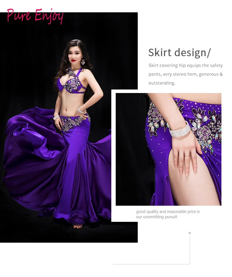 Belly Dance Set Дизайн Новые Сценические Костюмы Гоночный Костюм Ручной Работы Профессиональный Набор Восточных Танцев