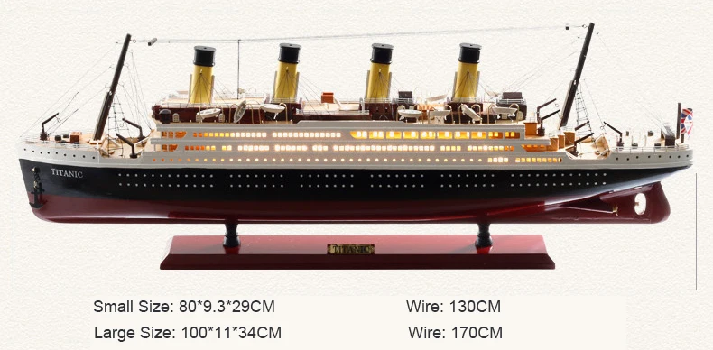 Готовая модель «Титаника» Маятник из твердой древесины модель корабля моделирование Круизный корабль с подсветкой модель