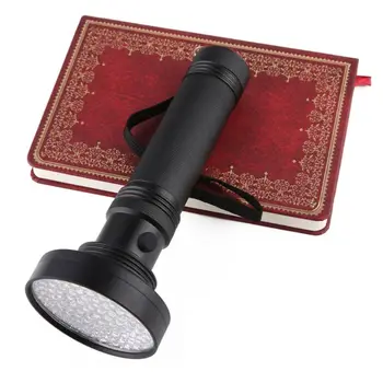 

100LED UV Flashlight Banknote Detector Hunter Finder Ultra Violet Blacklight X4YD