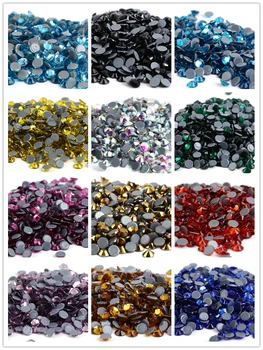 

ss3,ss4,ss8,ss12,ss34 Hot fix Rhinestone Glitter Strass Flatback Glass Crystal Hotfix stones Iron on Rhinestones For Garment