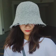 Рыбак шляпа ведро женская осень зима корейский стиль Универсальный Инди японский стиль художественный ведро шляпа солнцезащитный крем Colle хлопок