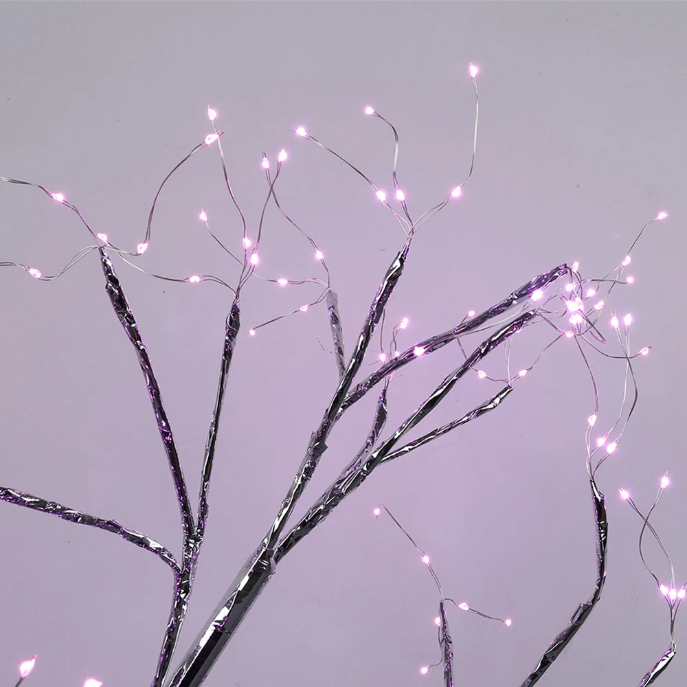 Touch Control LED Lights 108LED Simulation Tree Lights USB Tree Lights For Family Christmas Decorative LED copper Line Lights 13