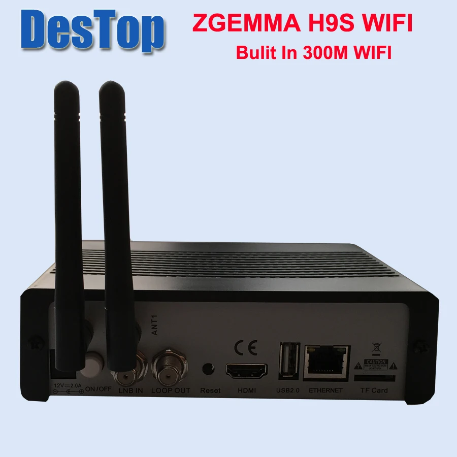20 шт. T2 MI Zgemma H9S bulit in 300M wifi один тюнер DVB S2X ТВ приставка CI 4K спутниковый ресивер ZGEMMA