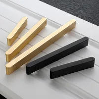 1pc Modern minimalist golden black drawer handle cabinet 5