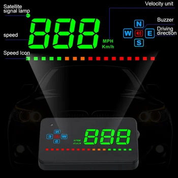 

Intelligent Automatically Convenient GPS Speedometer Easy Install Head Up Clear HUD Car Display Projector Save Energy Digital