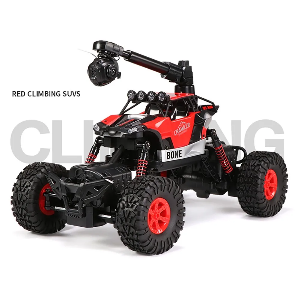 Новые модные радиоуправляемые машинки 1:16 2,4G 4WD wifi HD камера с двойным рулевым управлением Водонепроницаемые внедорожные игрушки с дистанционным управлением Прямая поставка - Цвет: Красный