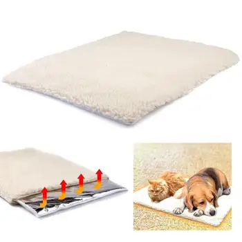 

White Self Heated Carpet Dog Blanket Cat Rug Pet Bed Mat Car Supplies Puppy Cushion Home Accessories Washable Practical Durable