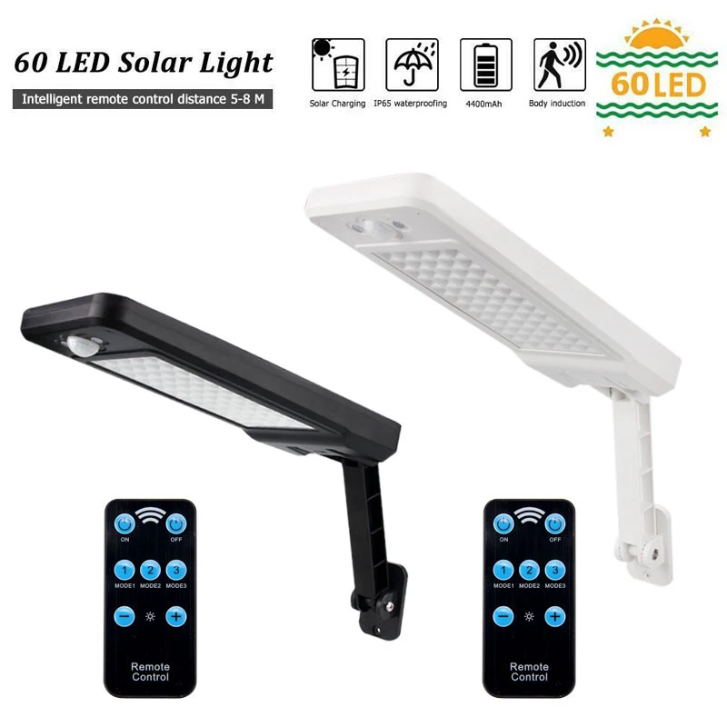

60 LED Solar light Bulb Outdoor Garden lamp Decoration PIR Motion Sensor Night Security Wall light Waterproof