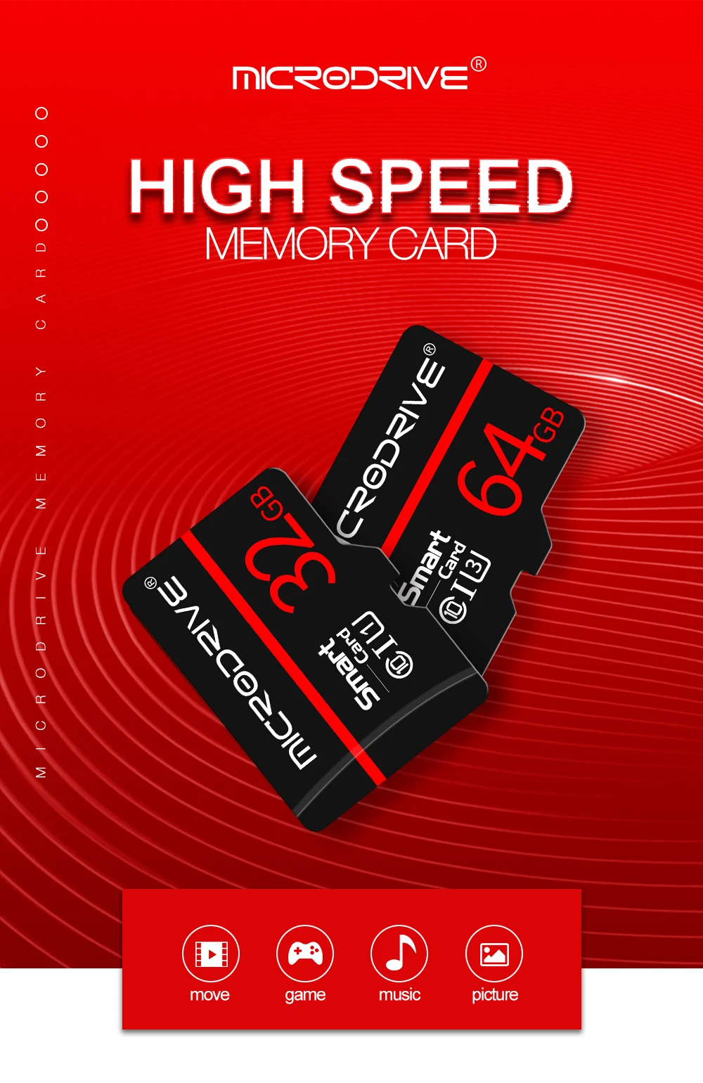 Micro SD TF карта 256 Мб 8 ГБ 16 ГБ 32 ГБ 64 Гб 128 ГБ C10 флэш-накопитель карта памяти Microsd 8 16 32 64 128 ГБ для смартфона адаптер