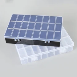 Practical 24 Grids Compartment Plastic Storage Box Jewelry Earring Bead Screw Holder Case Display Organizer Container