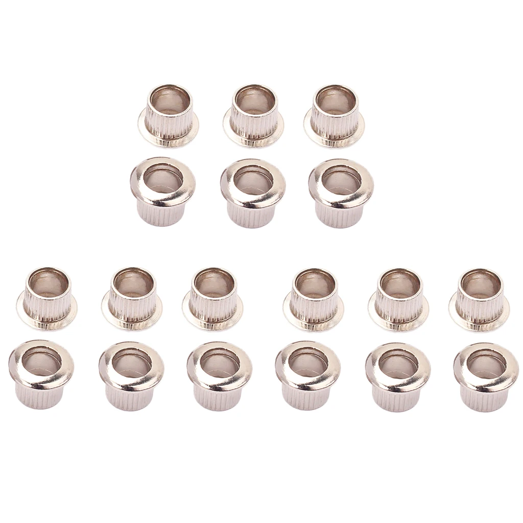 18pcs Nickel 10mm Metal Vintage Guitar Tuner Conversion Bushings Ferrules 18pcs Nickel 10mm Metal Vintage Guitar Tuner Conversion Bushings Ferrules