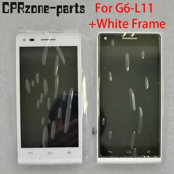 

4.5" Black / White For Huawei Ascend G6 G6-L11 LCD Display with touch screen Digitizer + White Frame Assembly Free Shipping
