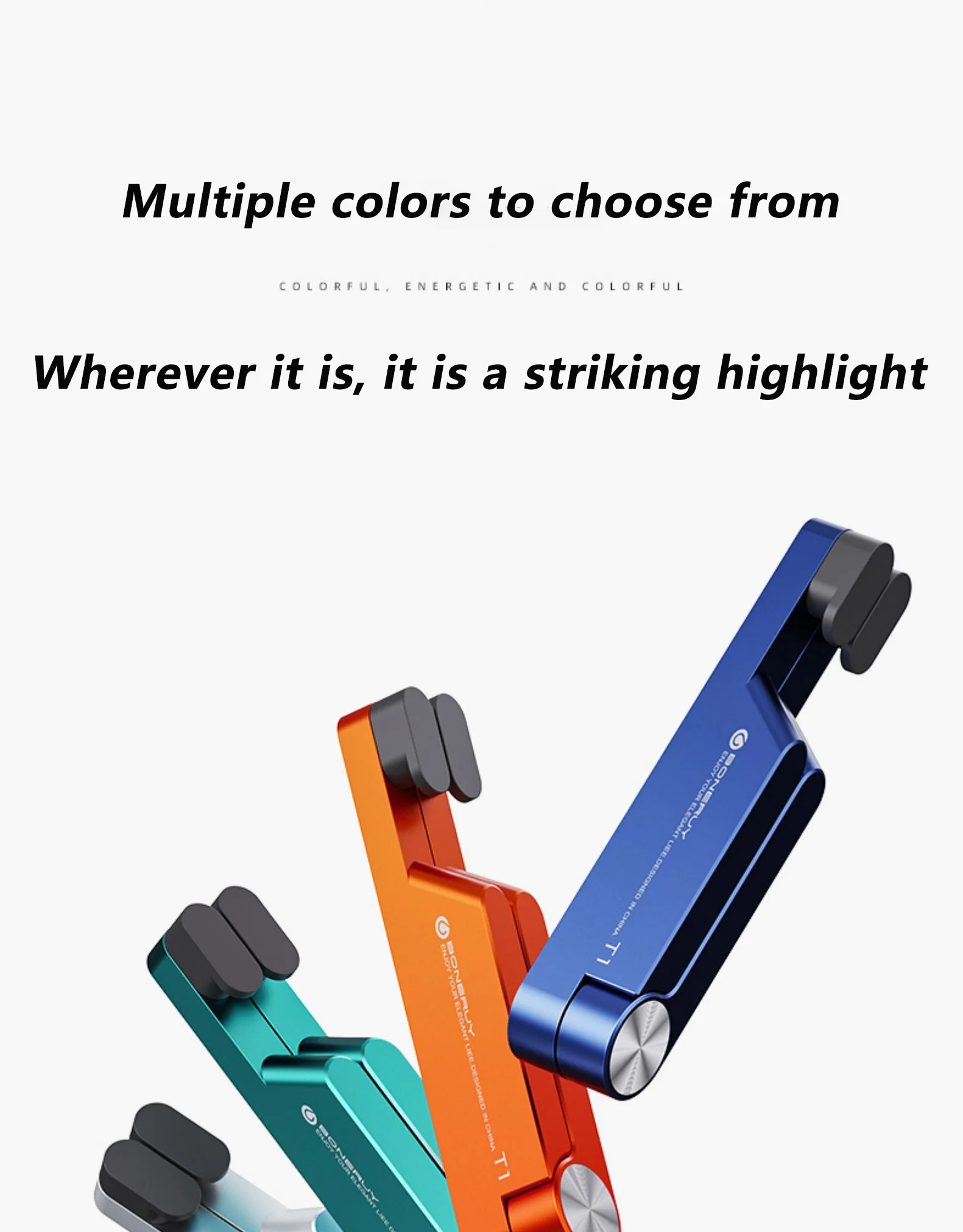 T1 Universal Mini Size Aluminum Portable Folding Desk Mount Holder Bracket Mobile Phone Cradle Foldable Stand for Cellphone iPad