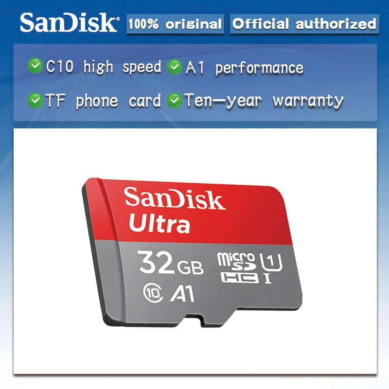 Двойной Флеш-накопитель SanDisk Ultra micro SD card 64 Гб microSDHC/micro SDXC UHS-I слот для карт памяти 32 Гб 80 МБ/с. TF карты 128 ГБ оперативной памяти, 16 Гб встроенной памяти, 8 ГБ для Камера& смартфонов