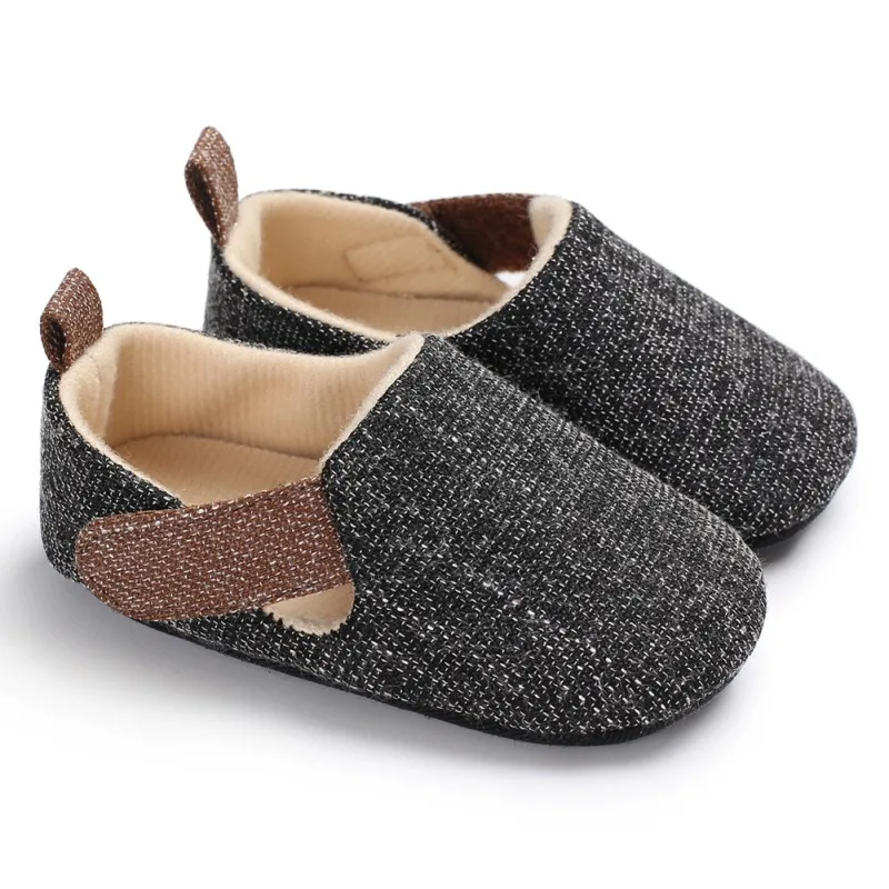 B Повседневная детская обувь на липучке; классические парусиновые кроссовки для маленьких мальчиков и девочек; обувь для новорожденных; Первые ходунки - Цвет: B