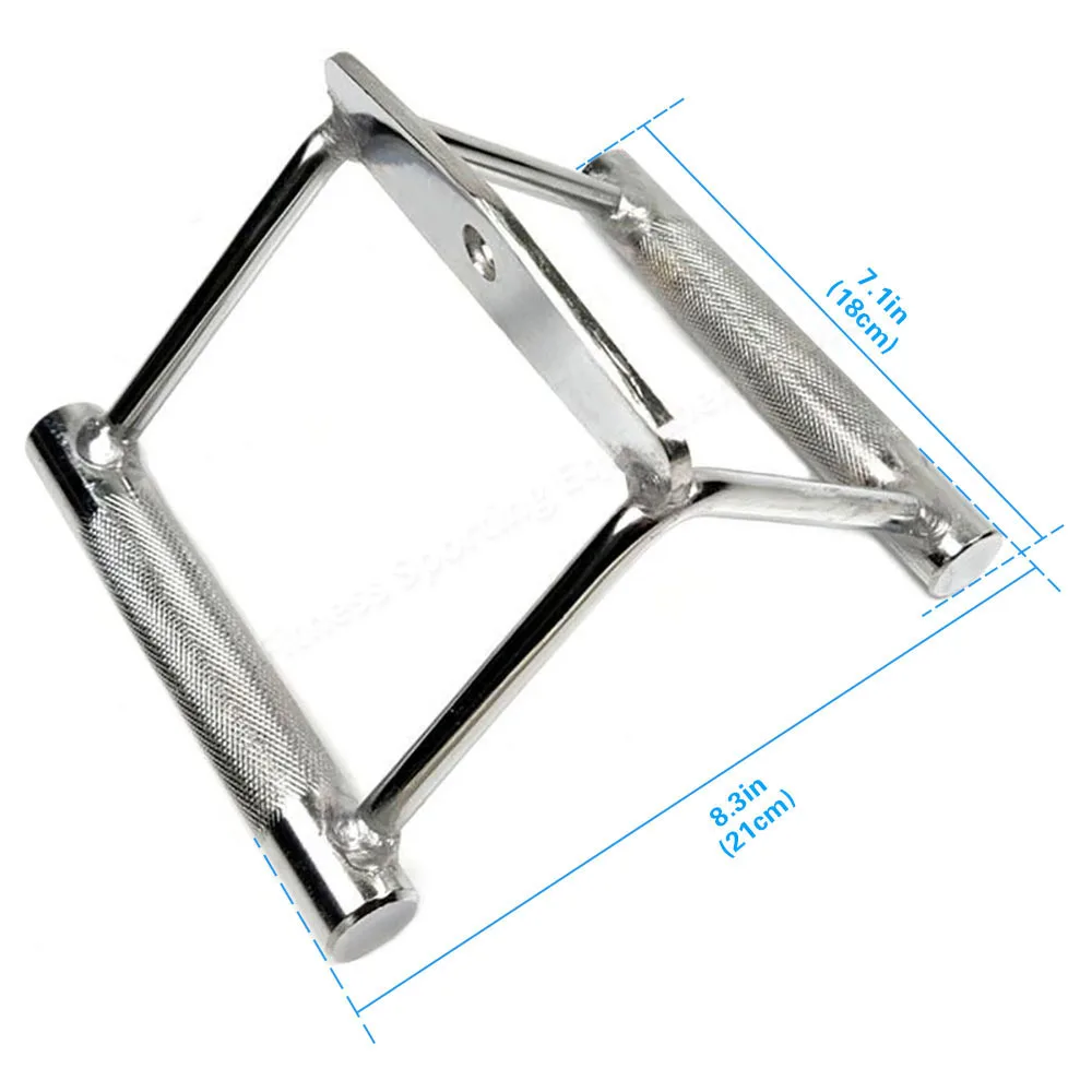 Description Picture 5 of itemFitness D-Handle Machine Attachments， Biceps triceps Traning Pulling down Weight Lifting Gym Home Workout Equipment Accessories