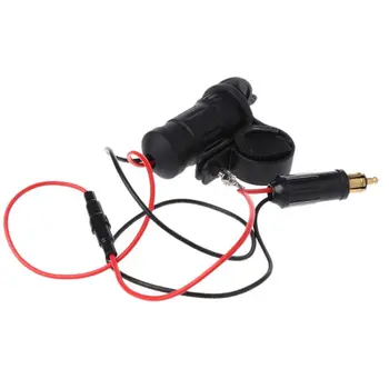

2.1A 2.1A Dual USB Motorbike Handlebar Cigarette Lighter Socket for BMW Hella/DIN Plug Motorcycle Charger LED Light Power Outlet