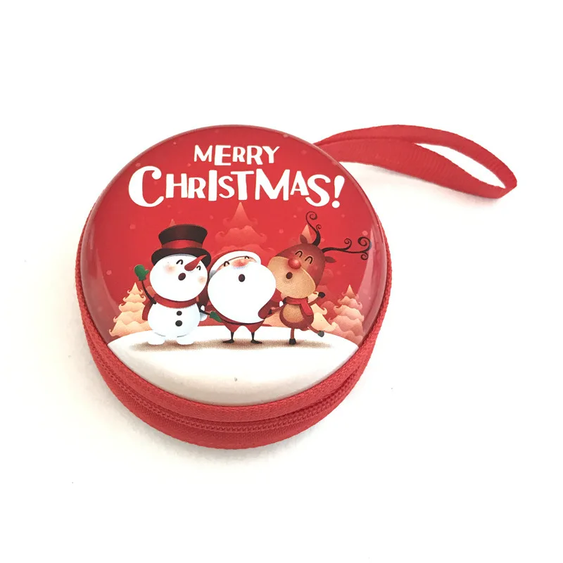 Merry Christmas монета красный кошелек для девочек маленький кошелек черный кошелек сумка для макияжа дорожный Органайзер сумка Детский бумажник кошелек для монет - Цвет: 1