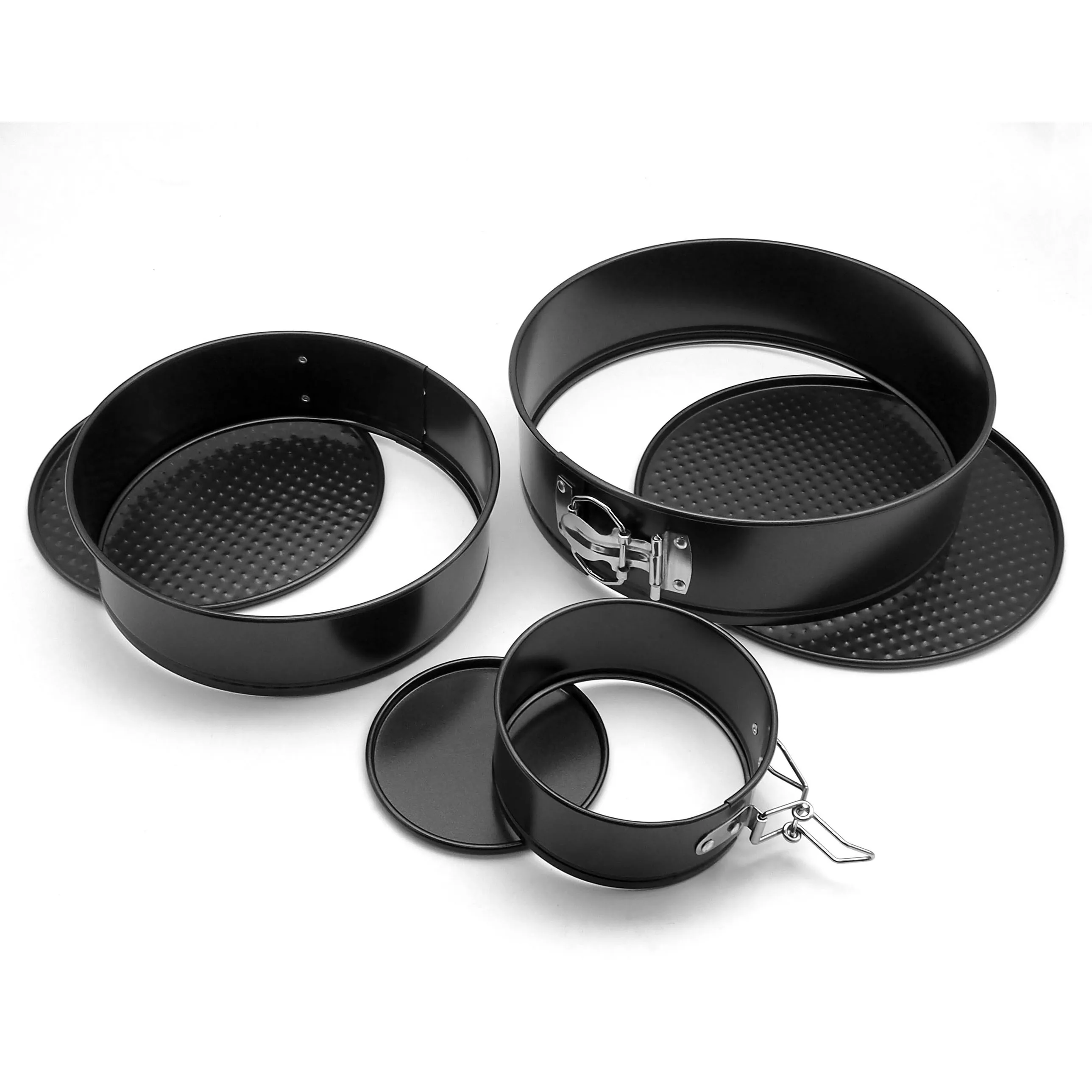 3pc Cake Bakeware Non Stick Cake Tier Mold Baking Pan Tray Spring Form Round Baking Pan Removable Bottom Bakeware 4 7 9 inch