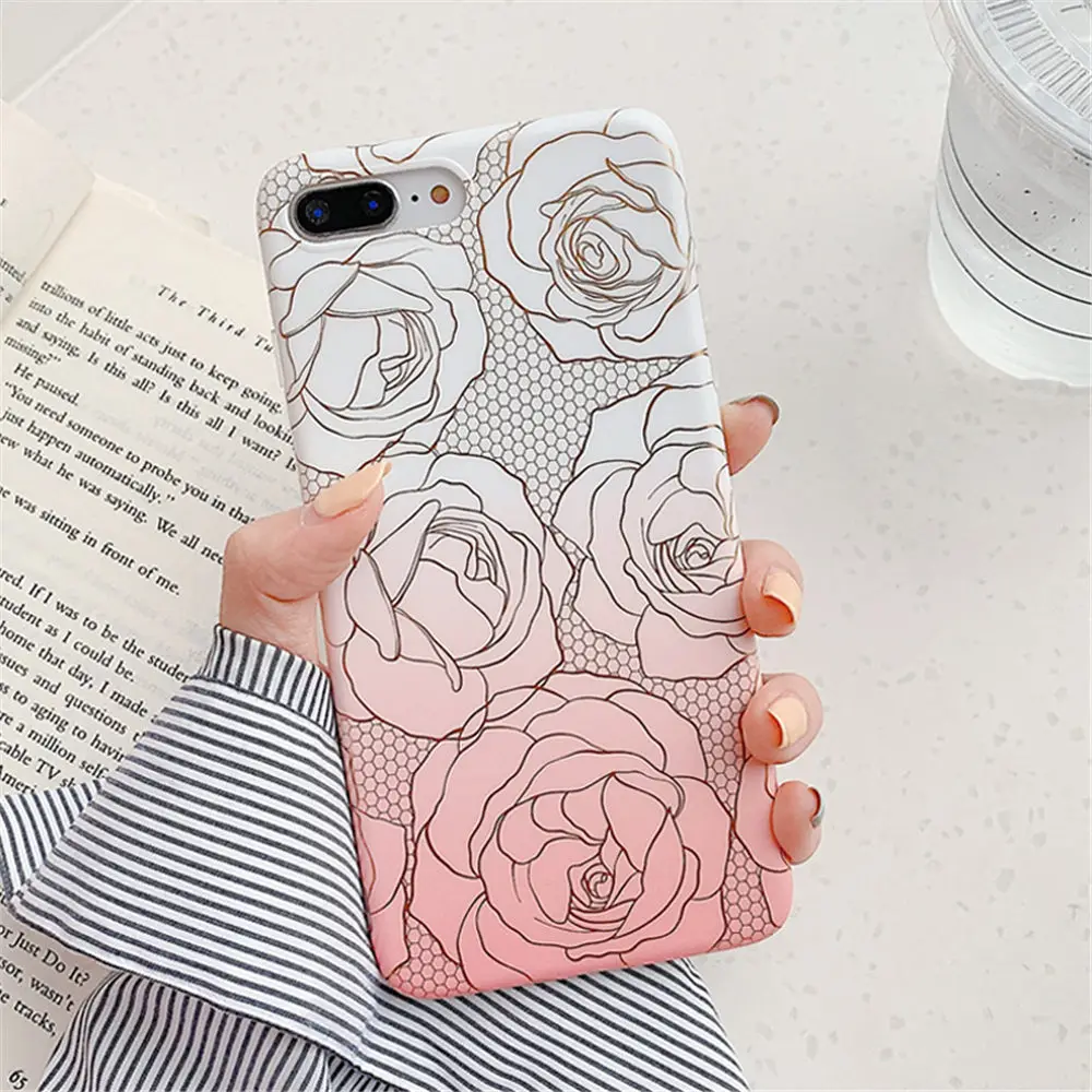 Moskado геометрический мраморный градиент цвета чехол для iPhone 6 6s 7 8 Plus X XR XS Max Flowers Сращивание мягкий чехол для телефона IMD задняя крышка