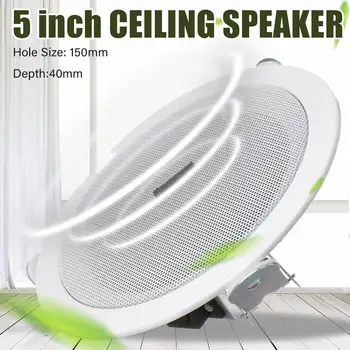 

2 Pcs 10W 5 Inch Wall-mounted Ceiling Speaker Waterproof Full Range 3D Stereo Sound HiFi Wall Speakers Background Music System