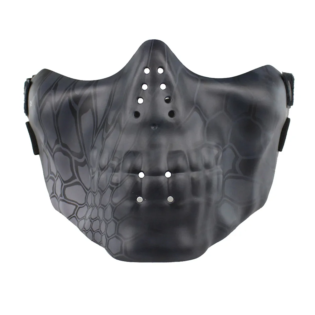 Череп воздушные маски охотничий рыцарь полумаска эластичная повязка на голову маска для рта Нижняя защита Маскарадная маска для косплея