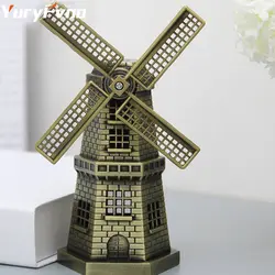 YuryFvna металлическая голландская ветряная мельница статуя Строительная архитектура модель Миниатюрные реплики сувенирный подарок