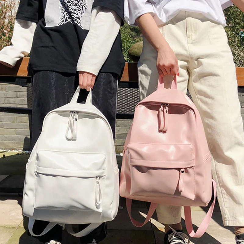 

fashion preppy style women backpack leather school bag backpacks for teengers gilrs large capacity pu travel backpack Sac A dos
