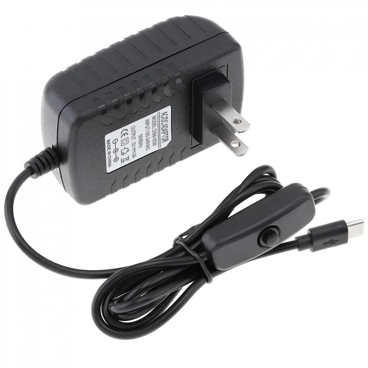5V 3A адаптер питания зарядное устройство конвертер с переключателем подходит для Raspberry Pi4 USB Type C Зарядка питания