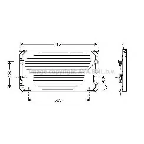 Конденсер TOYOTA COROLLA 1.3-1.8 92-98 AVA QUALITY COOLING TO524