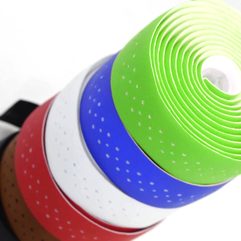 Bike Handlebar PU Tape 2 Roll Road Bicycle Leather Perforated Belt Breathable Soft MTB Fixed Gear Belt Cycling Accessory MICCGIN bike handlebar tape bicycle handlebar strap