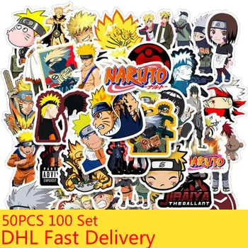 

50PCS One Pack 100 Set Japan Anime Naruto Sticker Sasuke Cartoon For Snowboard Laptop Luggage Fridge Car- Styling Stickers